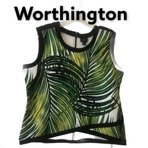 Worthington Green Leaf Tank Top XL